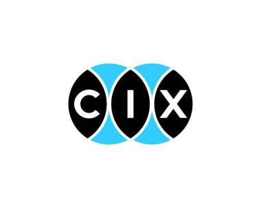 CIX logo tasarım vektör şablonu. CIX
