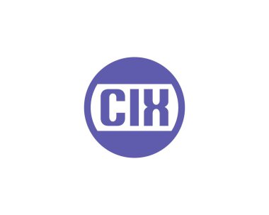 CIX logo tasarım vektör şablonu. CIX