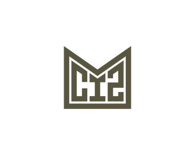 CIZ logo tasarım vektör şablonu. CIZ