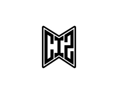 CIZ logo tasarım vektör şablonu. CIZ