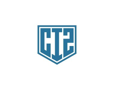 CIZ logo tasarım vektör şablonu. CIZ