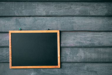 Abstract Chalkboard blackboard with wooden frame empty blank. Texture for add text or graphic design. Education concepts school.