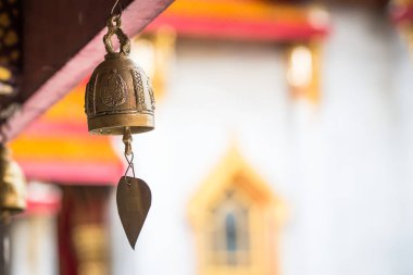 roof of temple with blue sky background