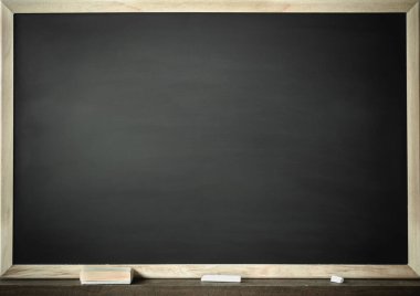 Clean chalk board for background. texture for educational or business background. black board for add text or graphic design.