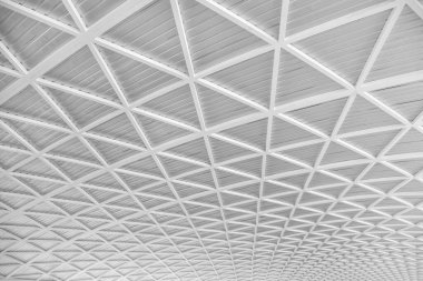 Modern modern binanın metal çatı yapısının