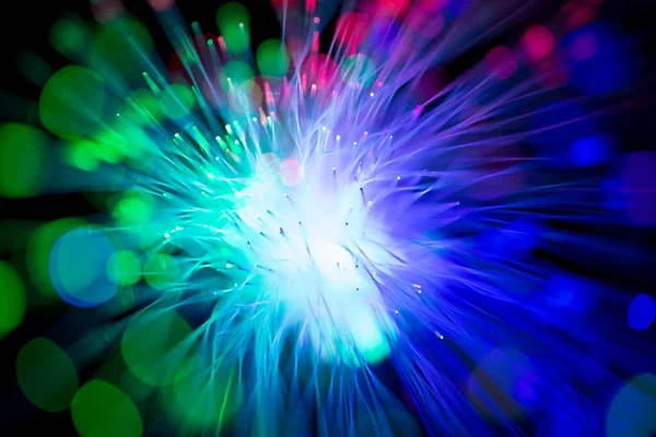 Abstract close up fiber optics light for background. picture used backdrop computer communication technology or advertising. Optical lighting.