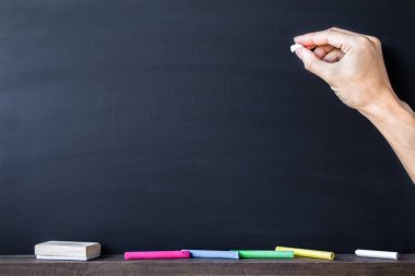 Tahtaya ya da karatahta dokusuna kazınmış soyut tebeşir. Arkaplan için okul tahtasını temizle ya da mesaj göndermek için alanı kopyala. Eğitim kavramlarının arkaplanı.