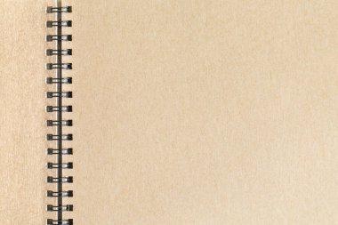 Blank Spiral Notebook with Line Paper Isolated