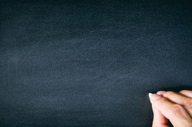 Tebeşir blackboard için arka plan üzerinde ovuşturdu. resim için metin veya eğitim arka plan ekleme.