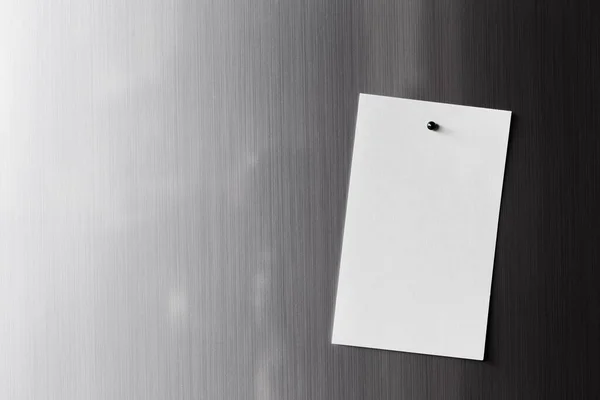 Пустой Лист Бумаги Двери Холодильника Бумага Магнитом Валентина Отправила Смс — стоковое фото