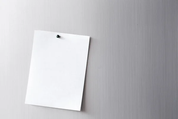 Resumo Papel Branco Porta Frigorífico Cor Nota Pegajosa Para Adicionar — Fotografia de Stock