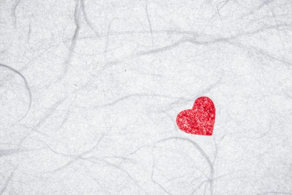 Шелковичная Бумага Красными Сердцами Валентинка — стоковое фото