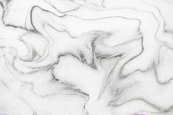 White Marble Ink Texture Acrylic Painted Waves Texture Background Pattern — Stock Photo, Image