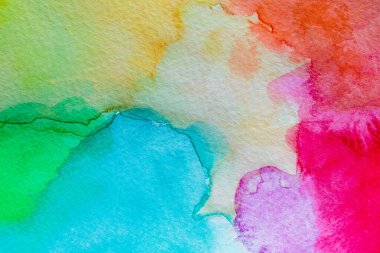 Abstract Hand painted brush Watercolor Colourful wet background on paper. Handmade Pastel colour texture art for creative backdrop wallpaper or design art work.