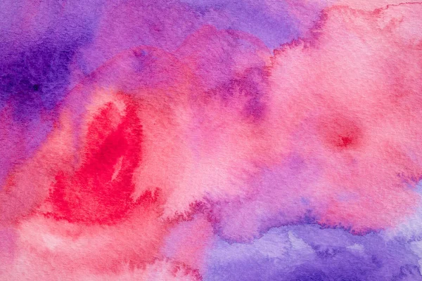Abstract Hand Painted Brush Watercolor Colourful Wet Background Paper Handmade — ストック写真