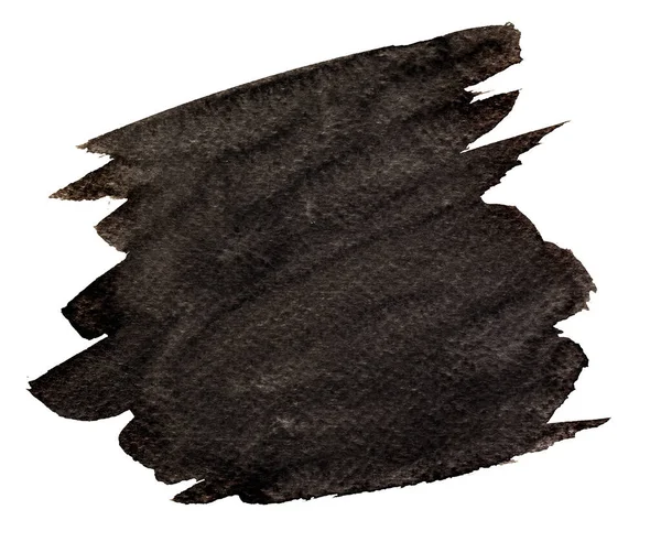 Streszczenie Ręcznie Malowany Akwarela Czarny Mokry Białym Papierze Tekstury Twórczej — Zdjęcie stockowe