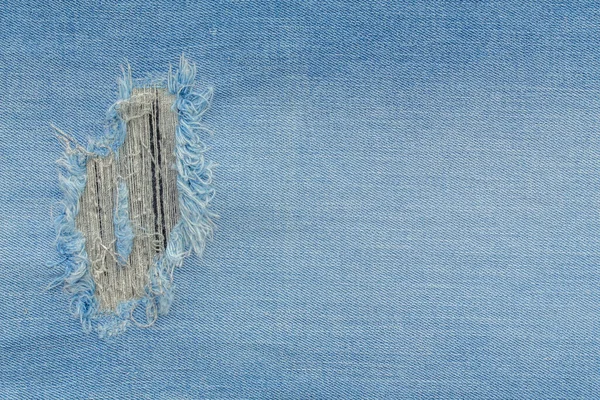 Retro Kleur Toon Van Blauwe Denim Jeans Stof Textuur Voor — Stockfoto