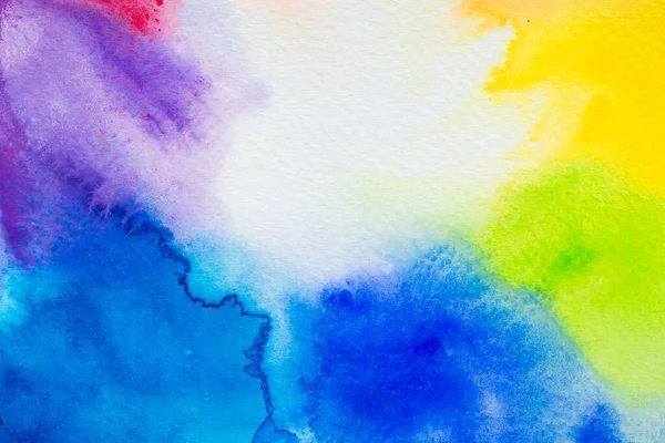Abstract Hand Painted Watercolor Colorful Wet White Paper Texture Creative — Stock Photo, Image