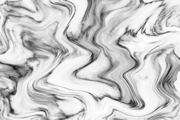 White Gray Marble Ink Acrylic Painted Waves Texture Background Pattern — Stock Photo, Image