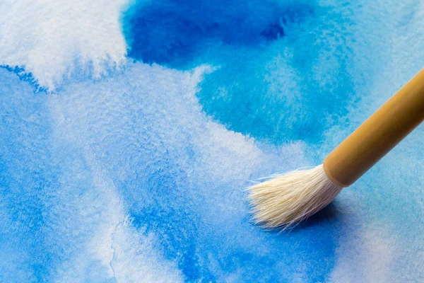 Streszczenie Ręcznie Malowany Akwarela Kolorowy Mokry Białym Papierze Tekstury Twórczej — Zdjęcie stockowe