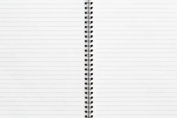 Abstraktní Pruhovaný Zápisník Bílým Papírem Prázdný Sešit Pro Pozadí — Stock fotografie
