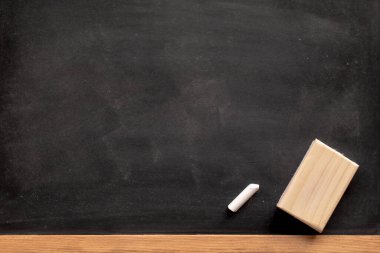 Tahtaya ya da karatahta dokusuna kazınmış soyut tebeşir. Arkaplan için okul tahtasını temizle ya da mesaj göndermek için alanı kopyala. Eğitim kavramlarının arkaplanı.