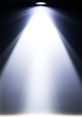 LED black flashlight for background. abstract spotlight on white texture. picture backdrop for add showcase premium product or add text message.