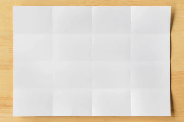Blocco Note Bianco Pagine Aperte Tavolo Legno — Foto Stock