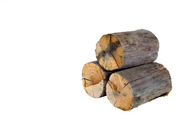 Natural Timber Wood Log Trunk Stump Plank Illustration Wooden Firewood — ストック写真