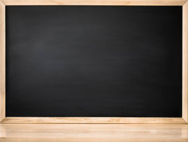 empty Blank chalkboard in wooden frame for background . texture for educational or business background.
