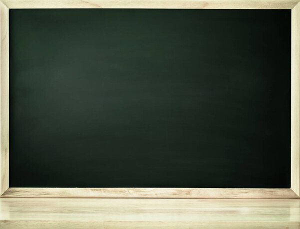empty Blank chalkboard in wooden frame for background . texture for educational or business background.