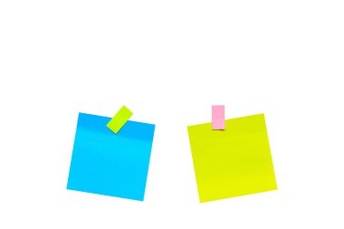 Abstract empty sticky note, isolated on white background