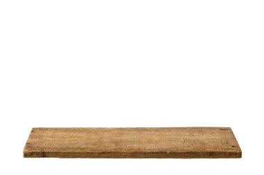 Abstract Natural wood table texture isolated on white background : Top view of plank wood for graphic stand product, interior design or montage display your product