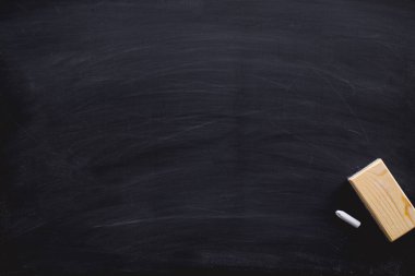 Tahtaya ya da karatahta dokusuna kazınmış soyut tebeşir. Arkaplan için okul tahtasını temizle ya da mesaj göndermek için alanı kopyala. Eğitim kavramlarının arkaplanı.