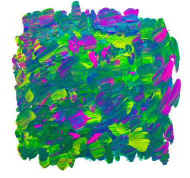 Soyut sanat arka plan çizimi, akrilik resim. Fırça darbeleri tuval üzerinde renkli akrilik boya. Resim tasarımı için resim. Modern çağdaş sanat.