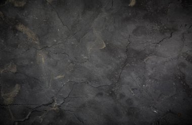 Soyut, kirli, siyah, beton, pürüzsüz bir arka plan. Seramik kiremit duvar kağıdına resim yapmak için taş dokusu. Tasarım çalışması ve desen için çimento grunge arkaplanı.