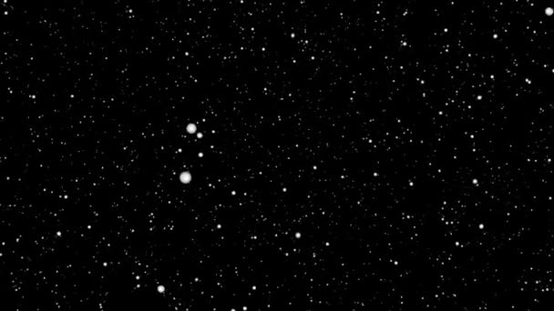 Простой Космический Фон Белые Звезды Черном Фоне — стоковое видео