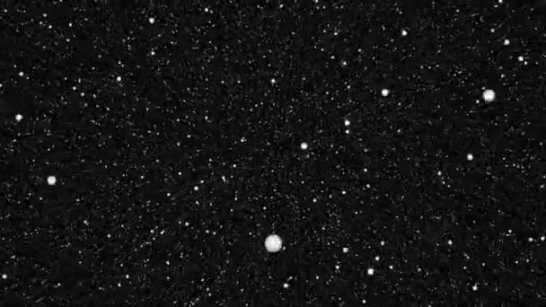 単純な宇宙背景と黒い背景の白い星 — ストック動画