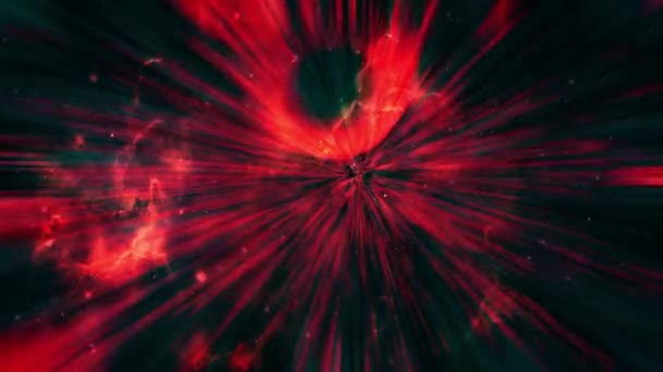 Espacio Cósmico Estrellas Fondo Cósmico Abstracto Efecto Luz Roja Hermosa — Vídeo de stock