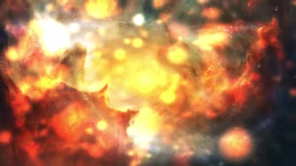 Nebel Kosmischer Raum Und Sterne Blauer Kosmischer Abstrakter Hintergrund — Stockvideo