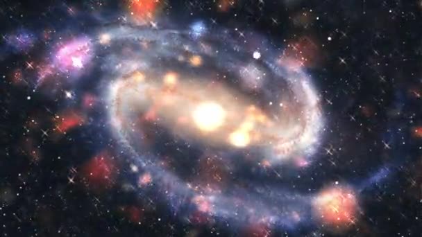 Kosmisk Rymd Och Stjärnor Kosmisk Abstrakt Bakgrund Vacker Galax — Stockvideo