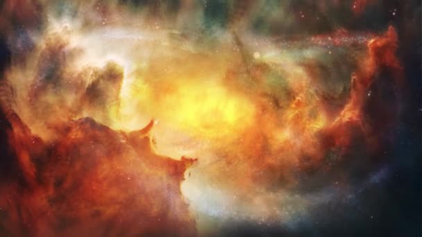 Nebulosa Spazio Cosmico Stelle Sfondo Astratto Cosmico Blu — Video Stock