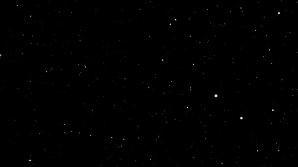 Egyszerű Tér Háttér Fehér Csillagok Egy Fekete Háttér — Stock videók