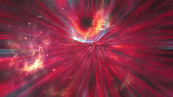 Космическое Пространство Звезды Космический Абстрактный Фон Эффект Красного Света Галактика — стоковое видео