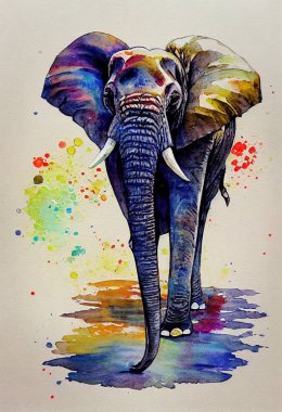 Suluboya filin resmi, soyut renk arkaplanı, göz teması. Dijital sanat