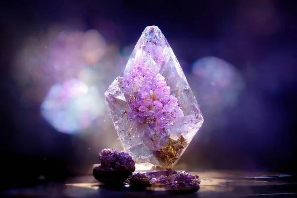 美しい結晶抽象的背景 ぼやけた結晶の背景 デジタルアート — ストック写真
