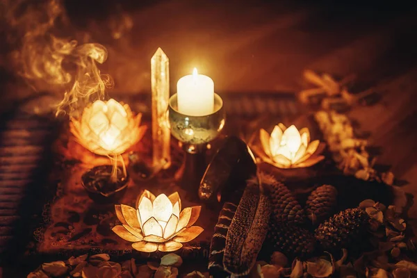 stock image Cacao ceremony space, heart opening medicine. Ceremony space
