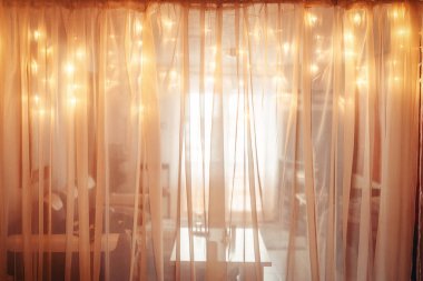 Soyut bulanık bokeh perde. Perde Arkaplanı ve Işık Bokeh