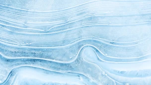 Textura Hielo Lago Congelado Fondo Color Azul — Vídeos de Stock