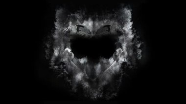 Suluboya siyah kağıt arkaplana kalp sıçratır